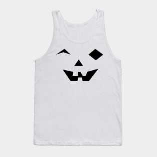 Laughing Halloween Pumpkin Face Tank Top